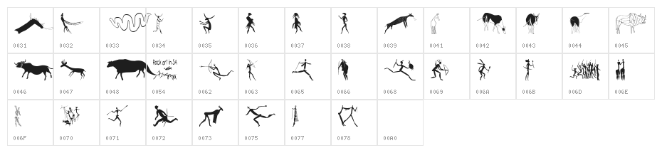 SL Rock Art Character Map