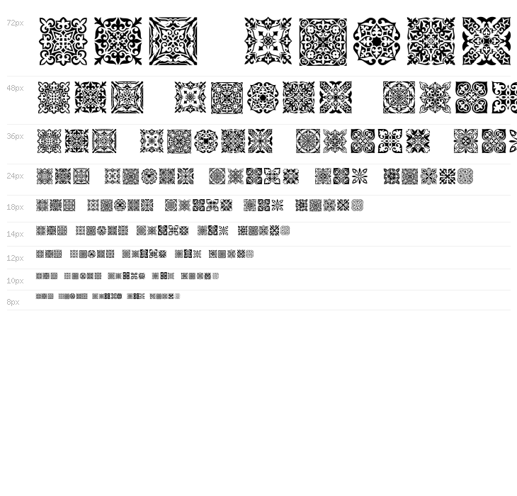 SL Square Ornaments Waterfall