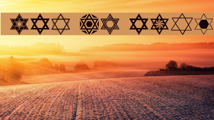 SL Star of David Font examples