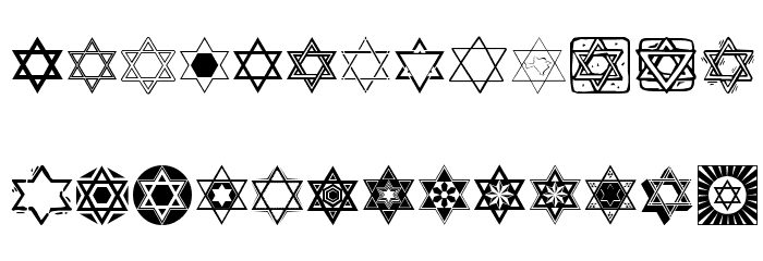 SL Star of David Font LOWERCASE