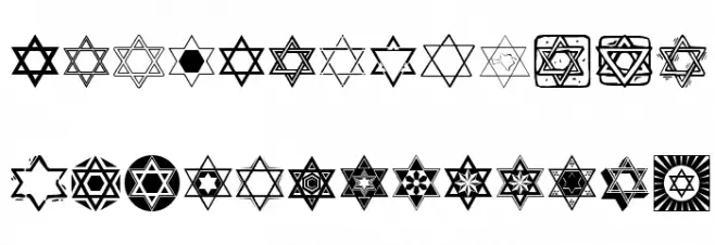 SL Star of David फ़ॉन्ट लोअरकेस