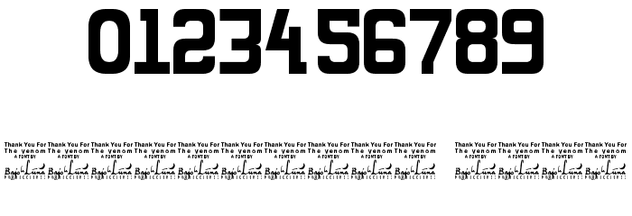 SL Thank You For The Venom Font OTHER CHARS