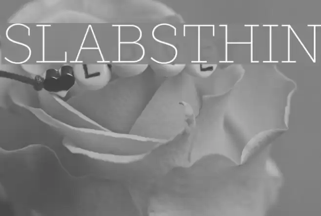 SLABSTHIN Font examples