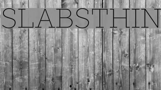 SLABSTHIN Font examples