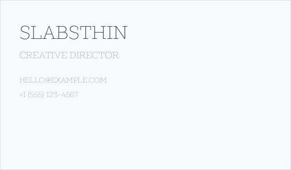 SLABSTHIN Business Card