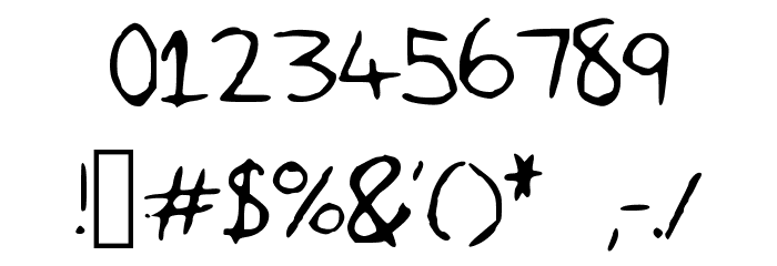 SLF_Handwriting Font OTHER CHARS
