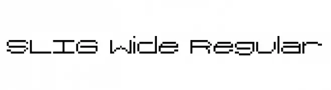 SLIG Wide Regular  Скачать бесплатные шрифты