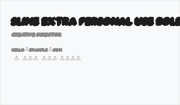 SLIME EXTRA PERSONAL USE Bold Business Card