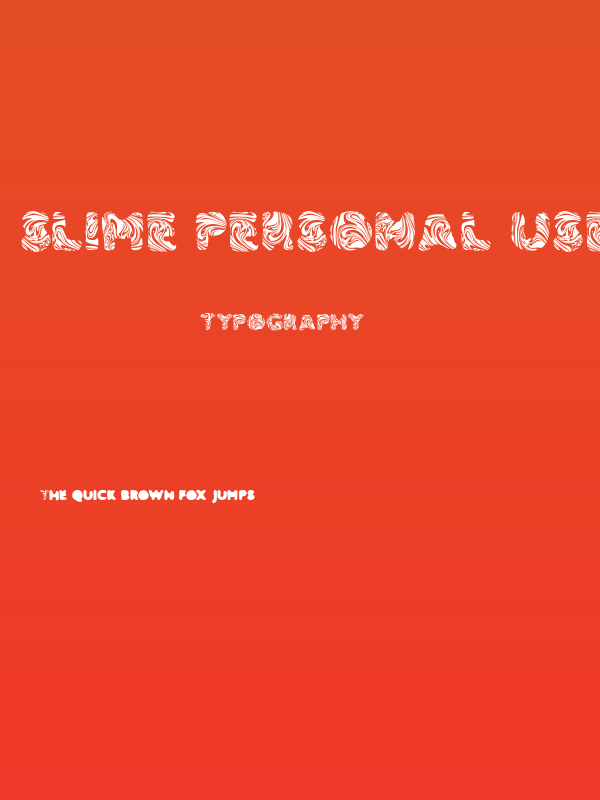 SLIME PERSONAL USE Bold Poster
