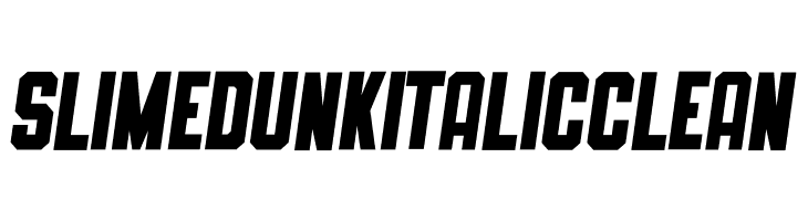 SLIMEDUNK ITALIC CLEAN  नि: शुल्क फ़ॉन्ट्स डाउनलोड