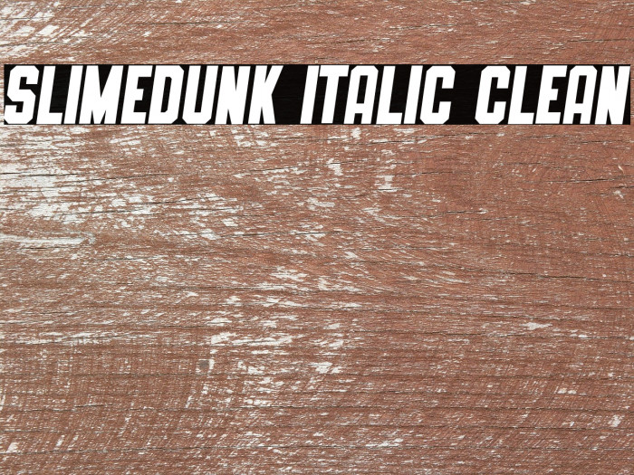 SLIMEDUNK ITALIC CLEAN Example 2