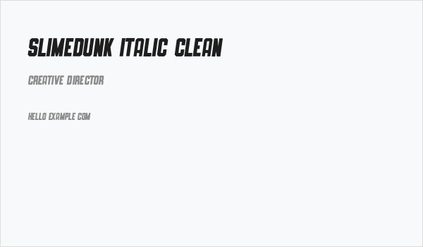SLIMEDUNK ITALIC CLEAN Business Card