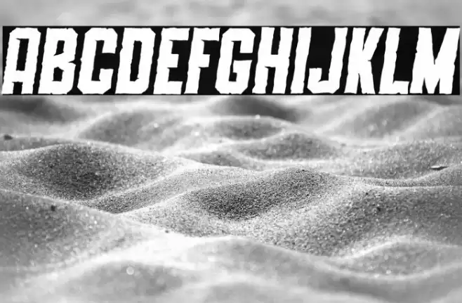 SLIMEDUNK ITALIC ROUGH Font examples