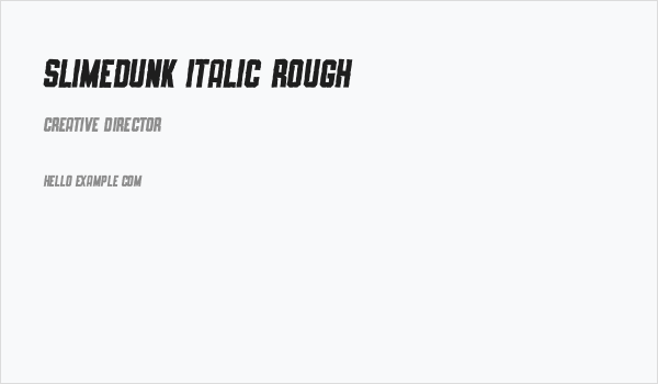 SLIMEDUNK ITALIC ROUGH Business Card