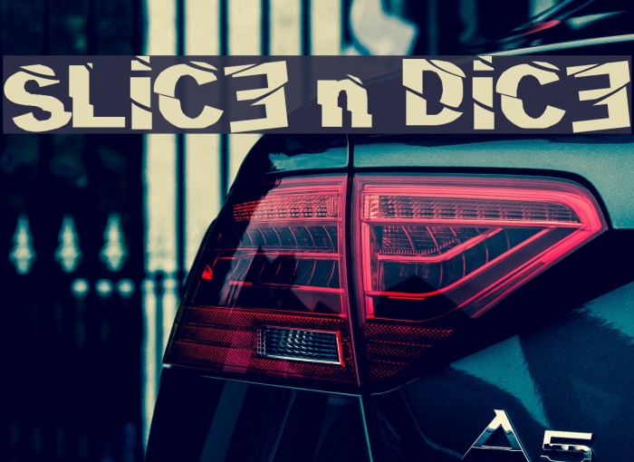 SLiCE n DiCE Font examples