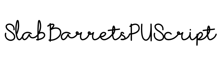 Slab Barrets PU Script  Frei Schriftart Herunterladen