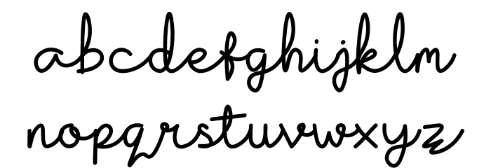 Slab Barrets PU Script Font LOWERCASE