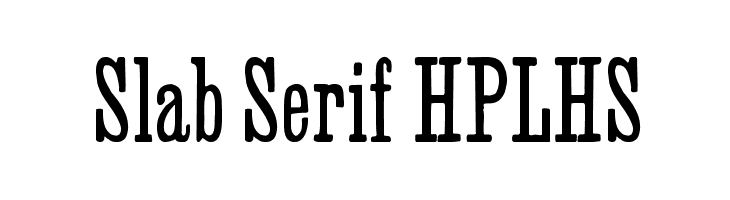 Slab Serif HPLHS Font