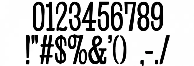 Slab Serif HPLHS Font OTHER CHARS