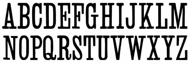 Slab Serif HPLHS Fonte MAIÚSCULAS