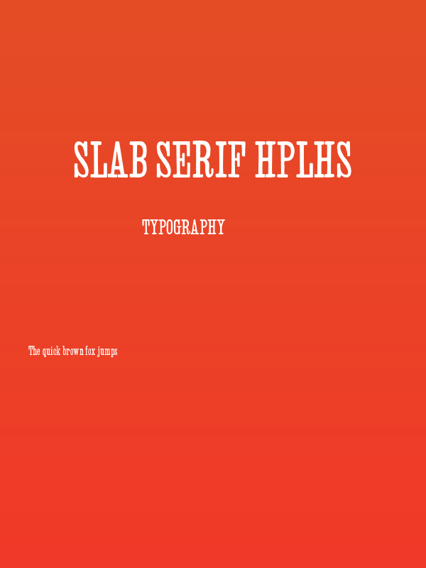Slab Serif HPLHS Poster