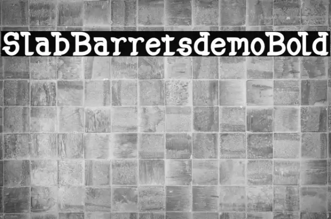 SlabBarretsdemoBold Font examples