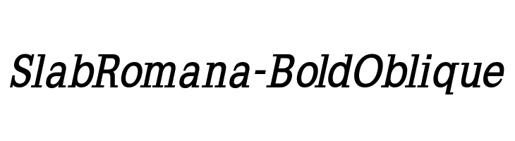SlabRomana-BoldOblique Font