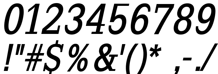 SlabRomana-BoldOblique Font OTHER CHARS