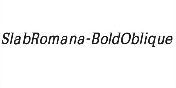 SlabRomana-BoldOblique Logo