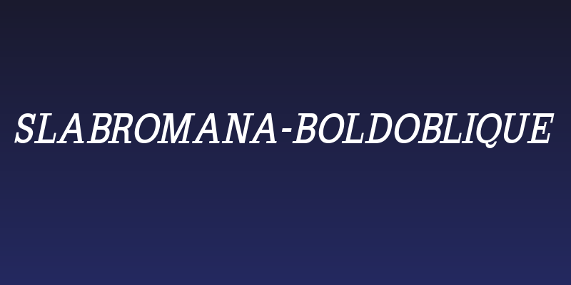 SlabRomana-BoldOblique Social Header