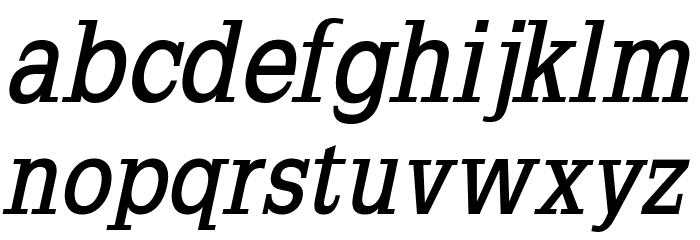 SlabRomana-BoldOblique Font LOWERCASE