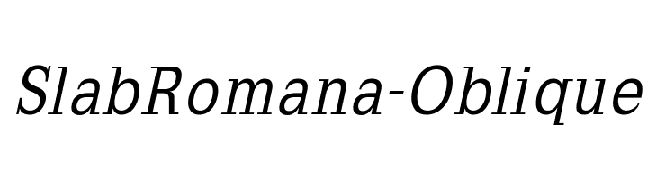 SlabRomana-Oblique Font