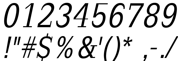 SlabRomana-Oblique Font OTHER CHARS