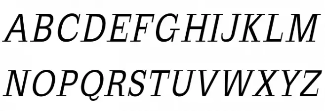 SlabRomana-Oblique Schriftart Groß
