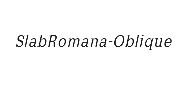 SlabRomana-Oblique Logo