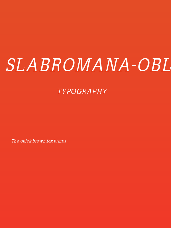 SlabRomana-Oblique Poster