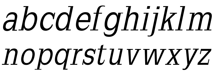 SlabRomana-Oblique Font LOWERCASE