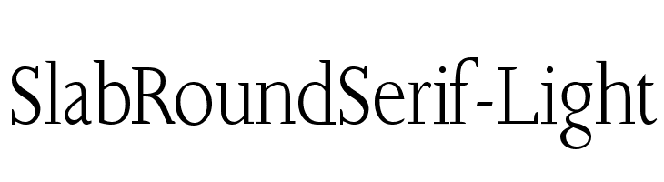 SlabRoundSerif-Light Font