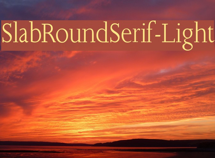 SlabRoundSerif-Light Font examples