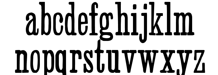 SlabSerifHPLHS Font LOWERCASE