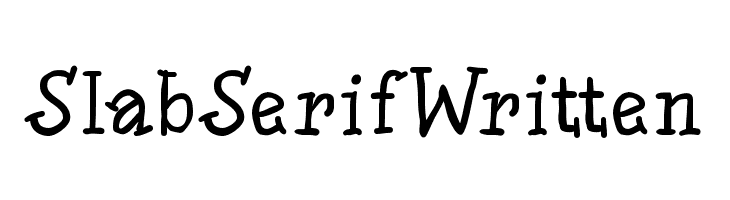 SlabSerifWritten Font