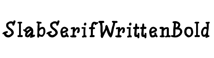 SlabSerifWrittenBold Font