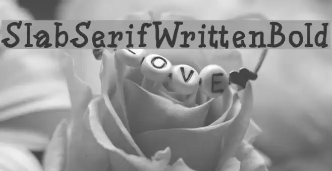 SlabSerifWrittenBold फ़ॉन्ट examples