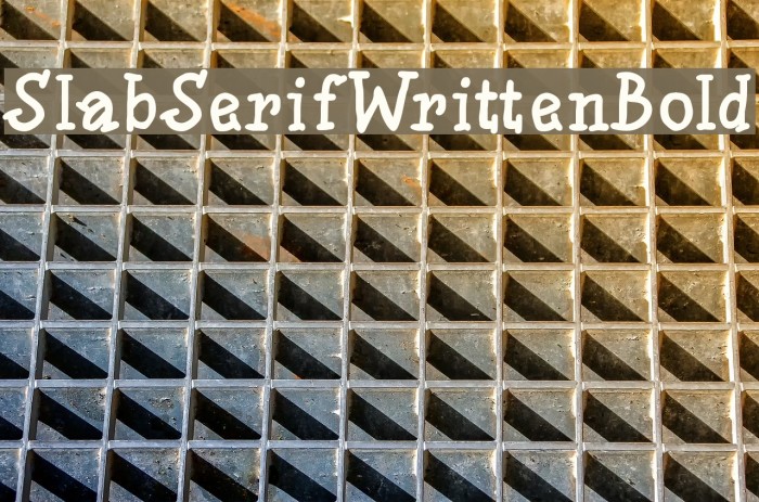 SlabSerifWrittenBold फ़ॉन्ट examples