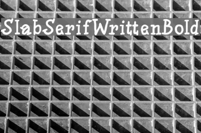 SlabSerifWrittenBold फ़ॉन्ट examples