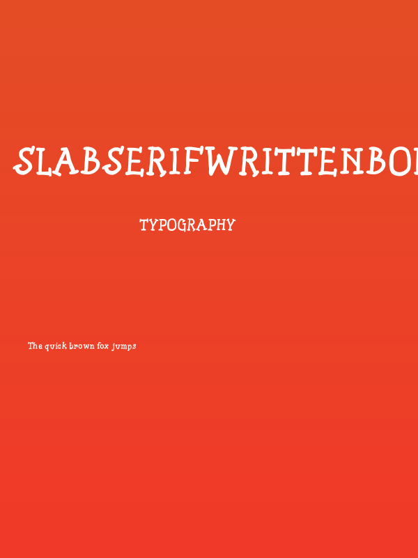SlabSerifWrittenBold Poster