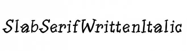 SlabSerifWrittenItalic  नि: शुल्क फ़ॉन्ट्स डाउनलोड