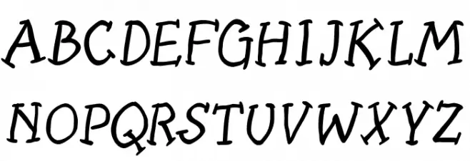 SlabSerifWrittenItalic 字体 大写