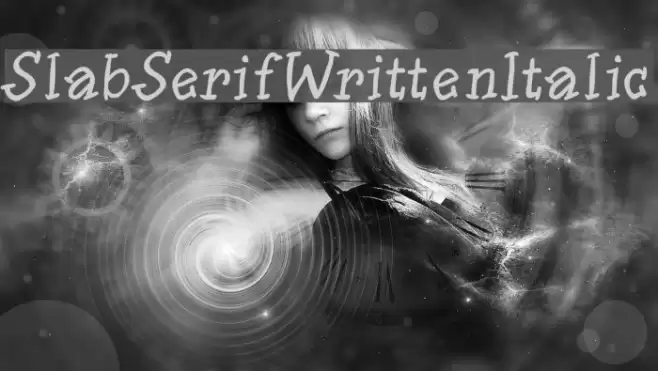 SlabSerifWrittenItalic Font examples