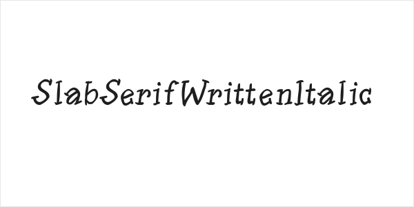 SlabSerifWrittenItalic Logo